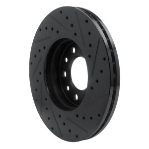 Ford Windstar Brake Rotor (1) - Front Left - R1 Concepts - Drilled & Slotted - Black - `99-`03